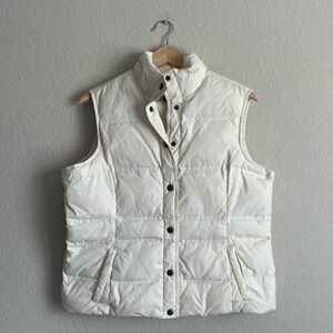 Lands' End Women's White Puffer Vest